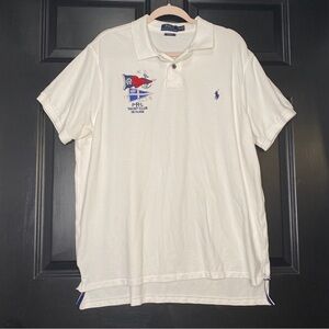 Polo Ralph Lauren Custom Fit Yacht Club Short Sleeve Polo Shirt White Size XXL